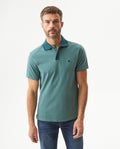 Men's Slim Fit Polo Shirt in Cotton Stretch Blend Weathered
