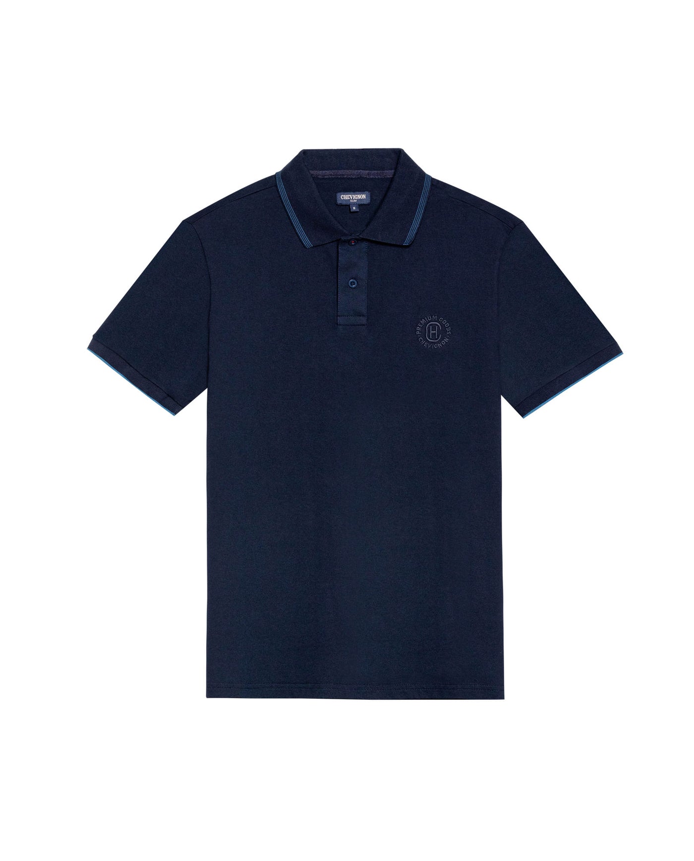 Men's Slim Fit Polo Shirt in Cotton Stretch Blend, Driftwood 609G011 - 2