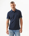 Men's Slim Fit Polo Shirt in Cotton Stretch Blend Driftwood