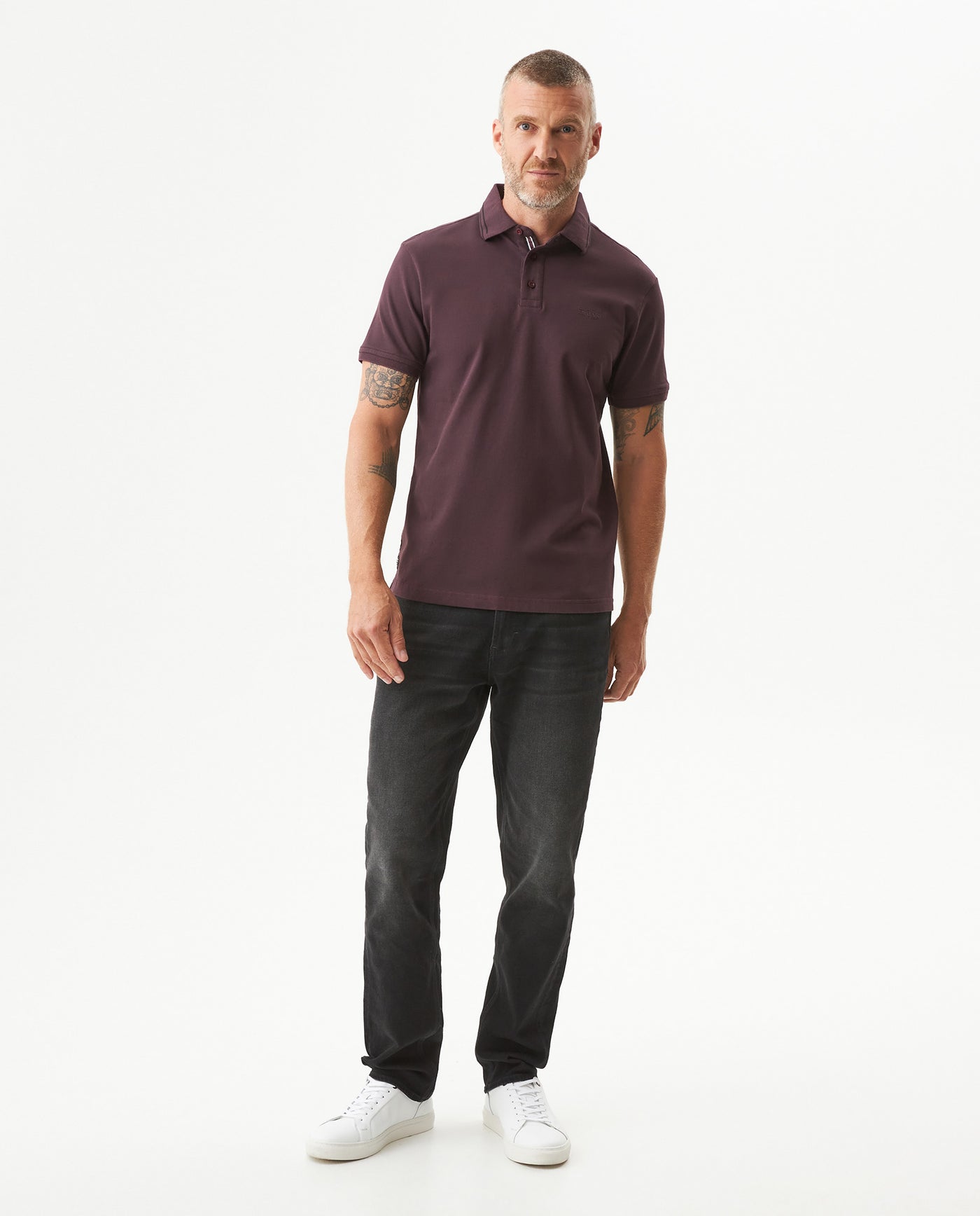 Men's Slim Fit Polo Shirt in Cotton Stretch Blend, Field 609G014 - 3