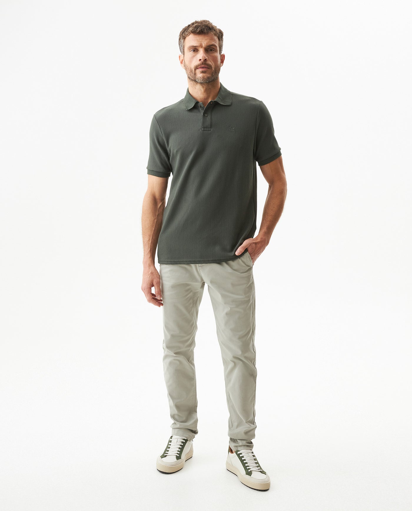 Men's Polo Shirt - Green 609G017 - 3