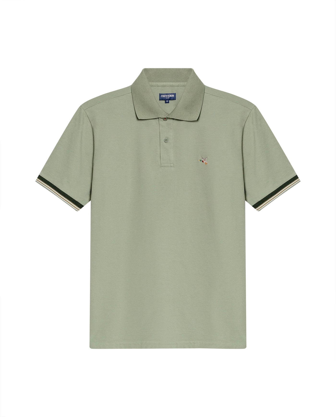 Men's Slim Fit Polo Shirt in Cotton Stretch Blend, Gallery - 1