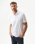 Men's Regular Fit Short Sleeve Polo Shirt in Cotton Moonlight