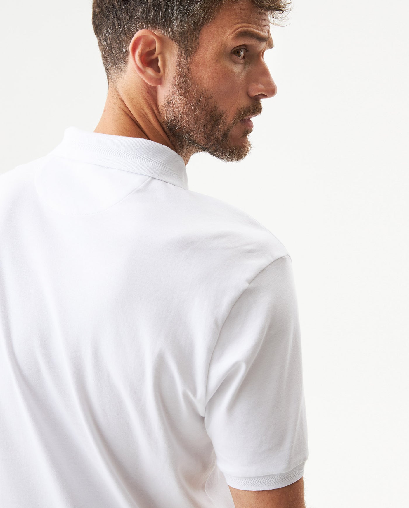 Men's Regular Fit Short Sleeve Polo Shirt in Cotton Moonlight 63_609G022_BLA110601_7