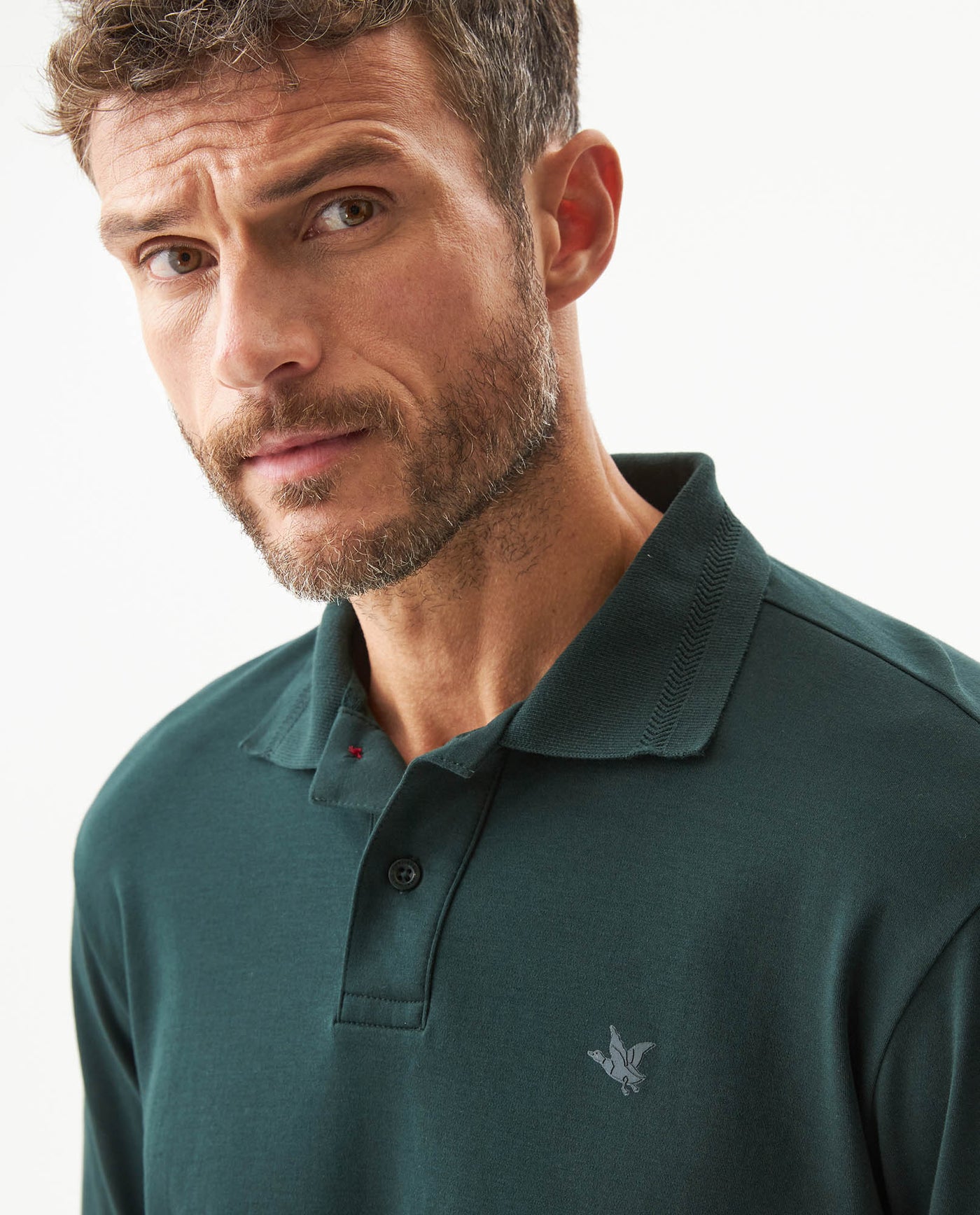 Men's Regular Fit Short Sleeve Polo Shirt in Cotton Moonlight 63_609G022_VER195350_5