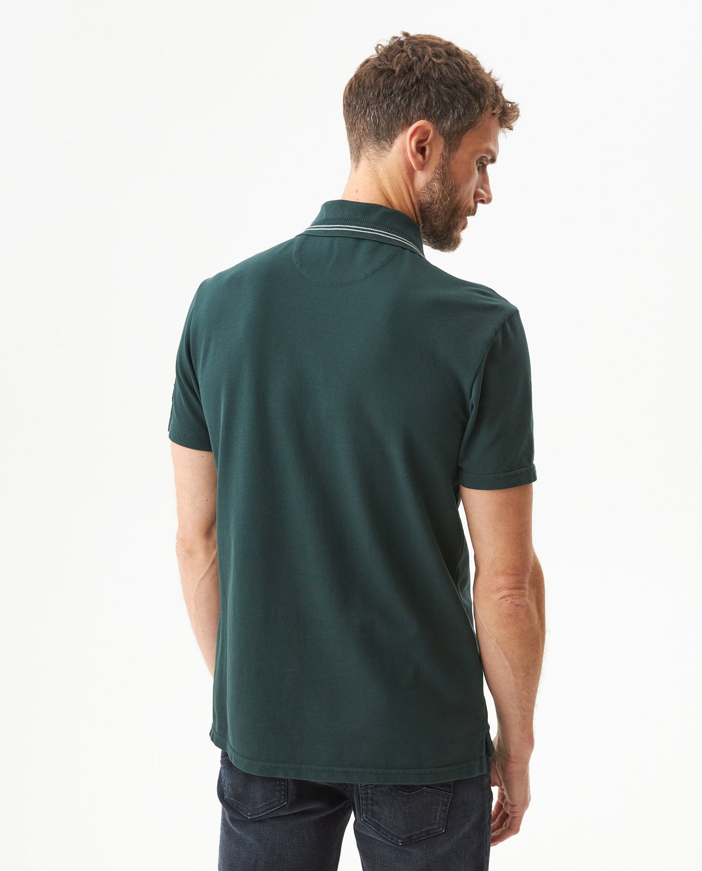 Men's Polo Shirt Slim Fit - Green 63_609G025_VER195350_6