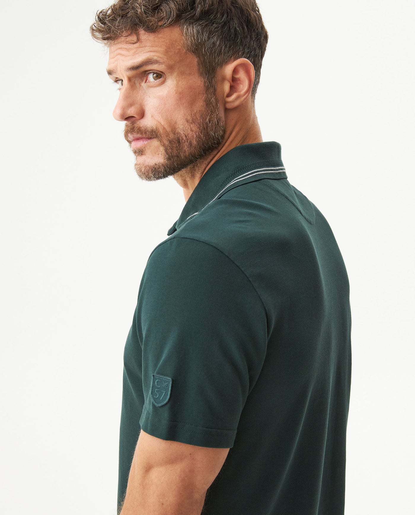 Men's Polo Shirt Slim Fit - Green 63_609G025_VER195350_7