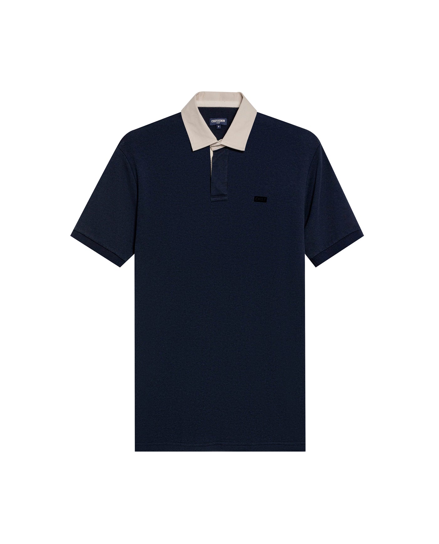 Men's Short Sleeve Printed Logo Slim Fit Polo Shirt in Cotton Majestic 63_609G030_AZU194024_3