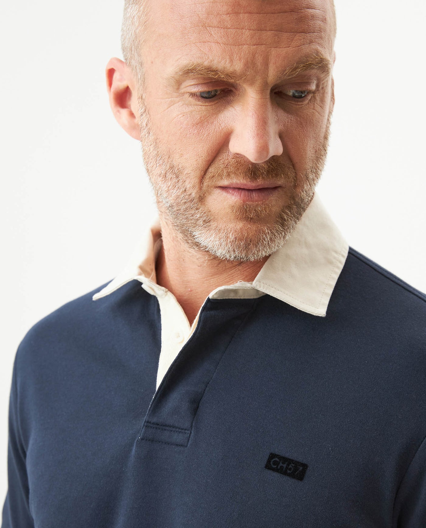 Men's Short Sleeve Printed Logo Slim Fit Polo Shirt in Cotton Majestic 63_609G030_AZU194024_5