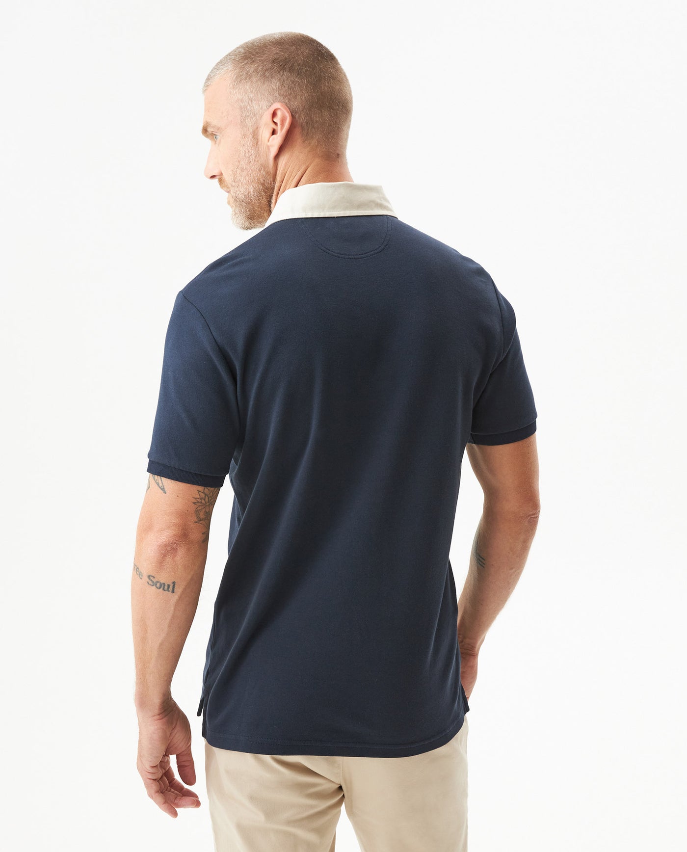 Men's Short Sleeve Printed Logo Slim Fit Polo Shirt in Cotton Majestic 63_609G030_AZU194024_6