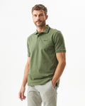 Men's Relaxed Fit Short Sleeve Polo Shirt in Cotton Stretch Blend Aurora