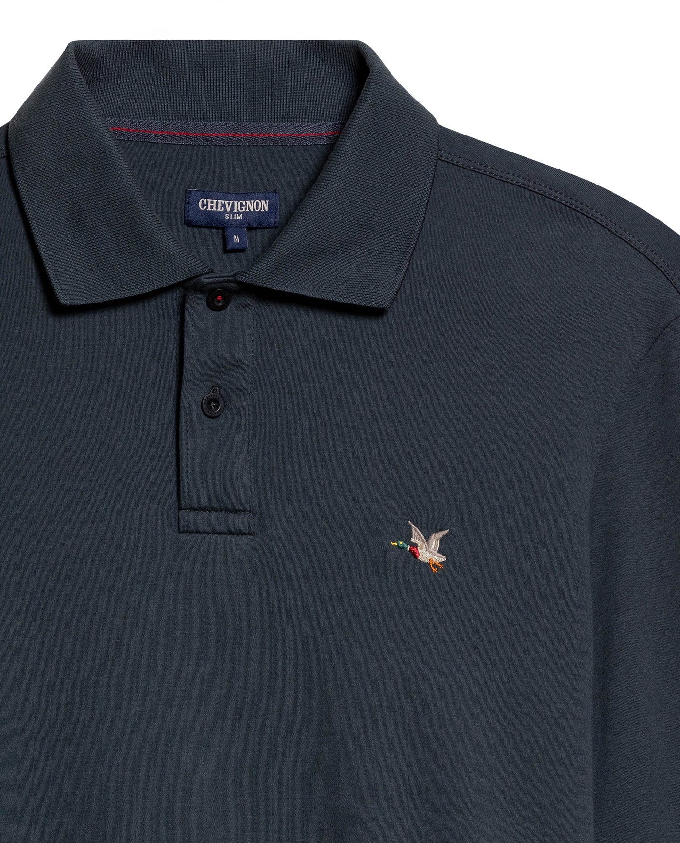 Men's Long Sleeve Slim Fit Polo Shirt in Cotton, Offshore 609G035 - 7