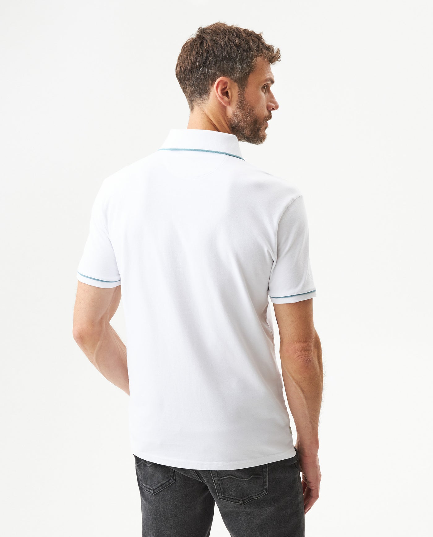 Men's Polo Shirt - White 609G040 - 5