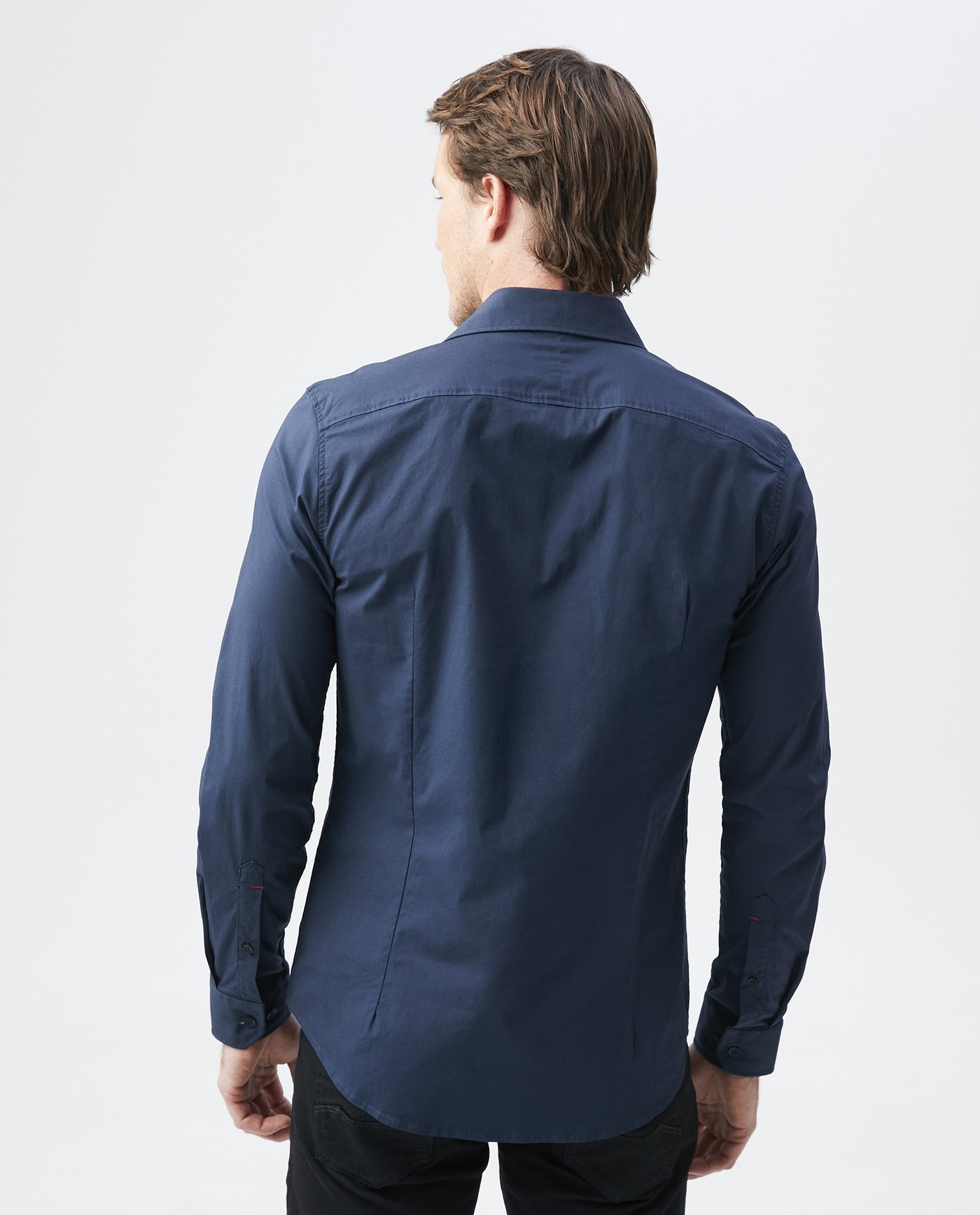 Men's Slim Fit Shirt - Blue 63_6108002_AZU193924_4
