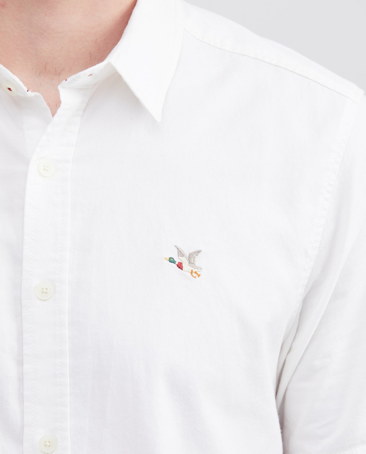 Men's Slim Fit Short Sleeve Shirt Color Duck Natural Buttons in Cotton 63_610F026_BLA110601_4