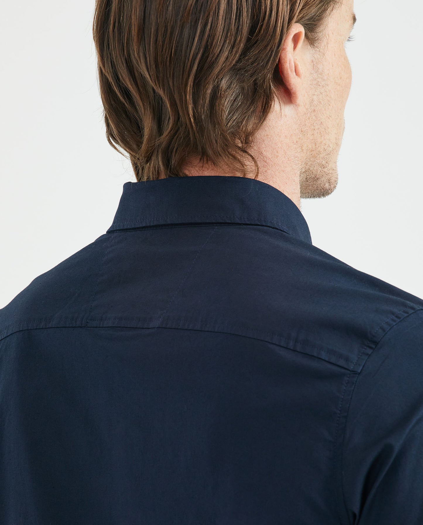 Men's Shirt, Slim Fit Short Sleeve - Basic with Pocket - Blue - 5