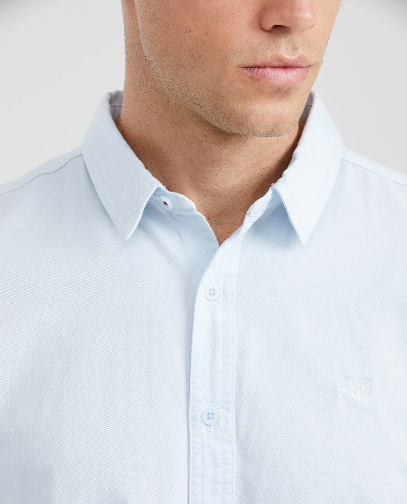 Men's Slim Fit Long Sleeve Shirt Tone-on-Tone Duck Shaped Side Vents 100% Cotton - 2