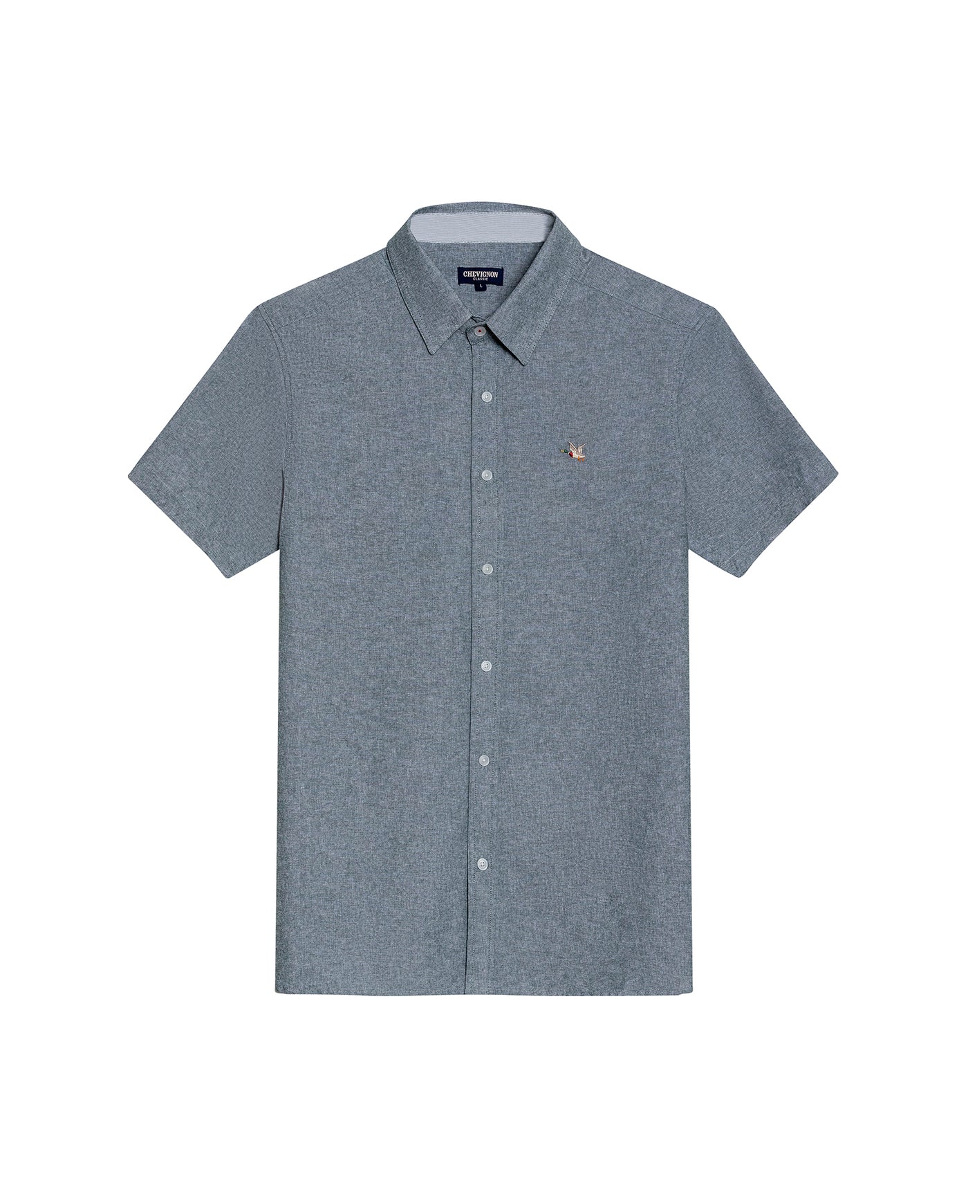 Mens Shirt Classic Fit Cotton Header Effect Red Side Details Internal Stripe Fabric Vibrant Duck - Dark Green 63_611H013_VER195406_3