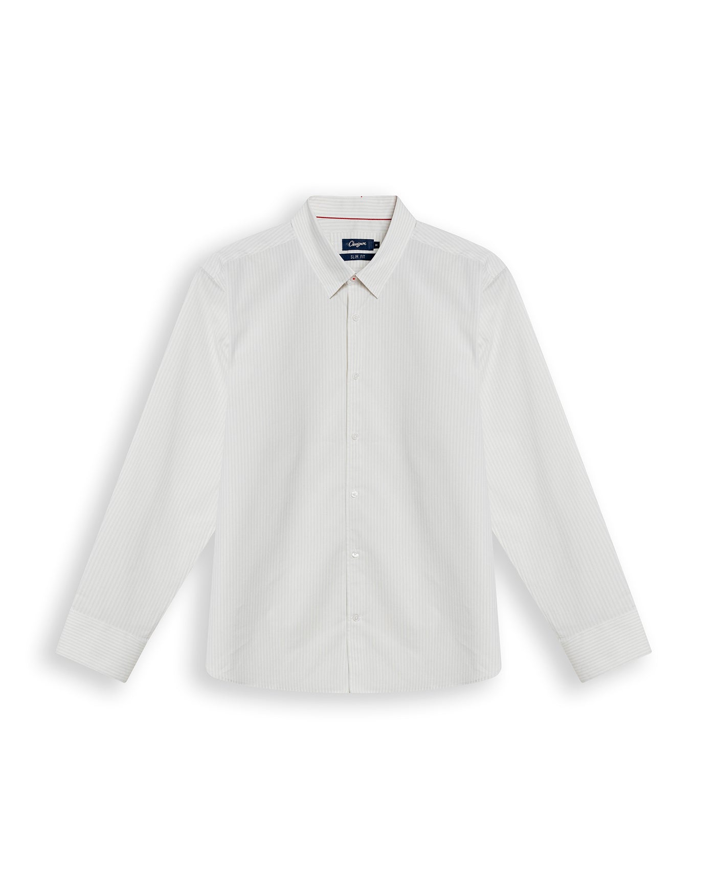 Mens Shirt Long Sleeve Classic Fit Cotton Coolmax Elastane Pre-Dyed Microtextured Stripe - Blue 63_611H032_AZU134110_3