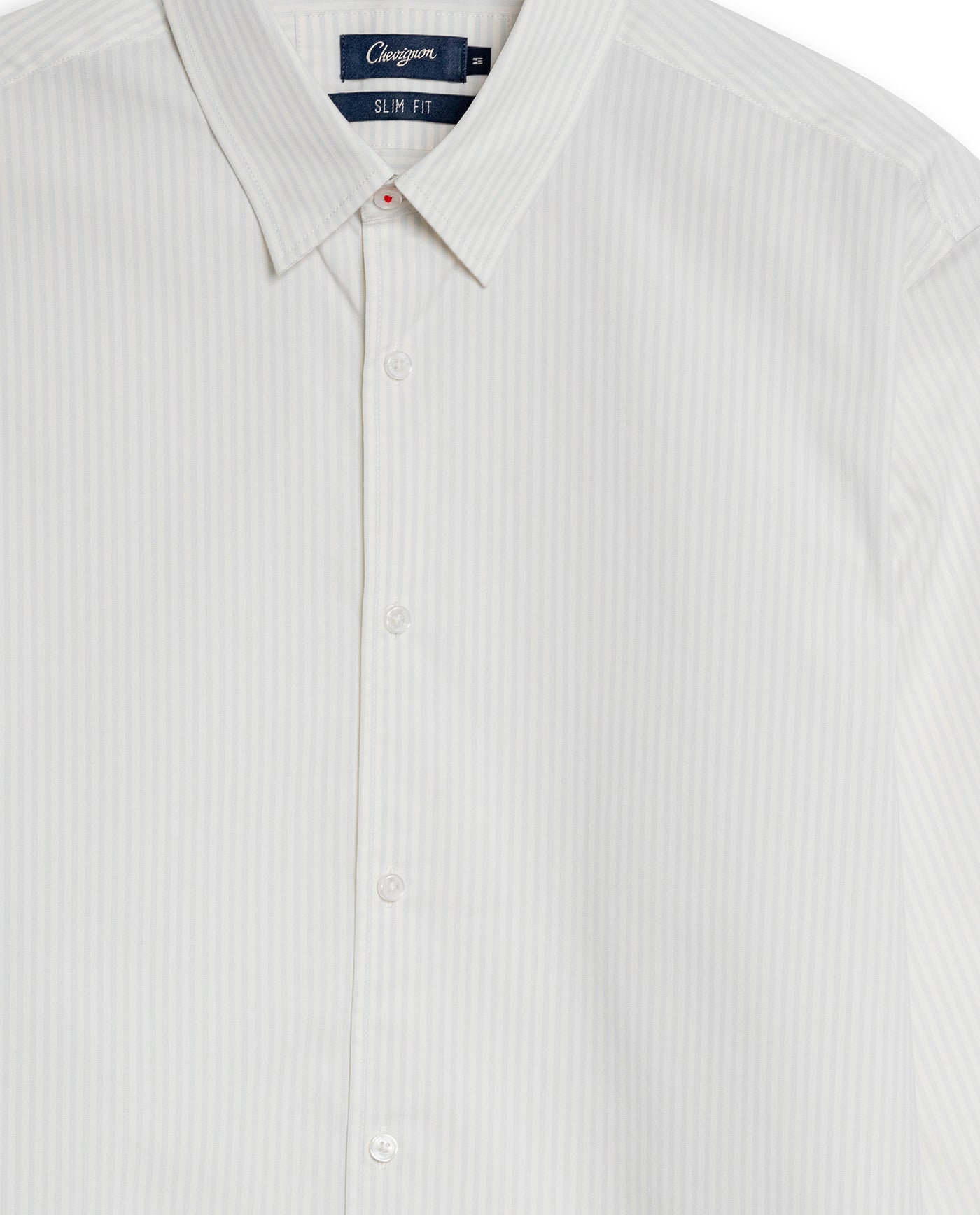 Mens Shirt Long Sleeve Classic Fit Cotton Coolmax Elastane Pre-Dyed Microtextured Stripe - Blue 63_611H032_AZU134110_8