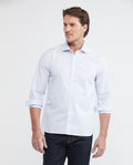 Men's Long Sleeve Striped Shirt Dobby Comfort Coolmax