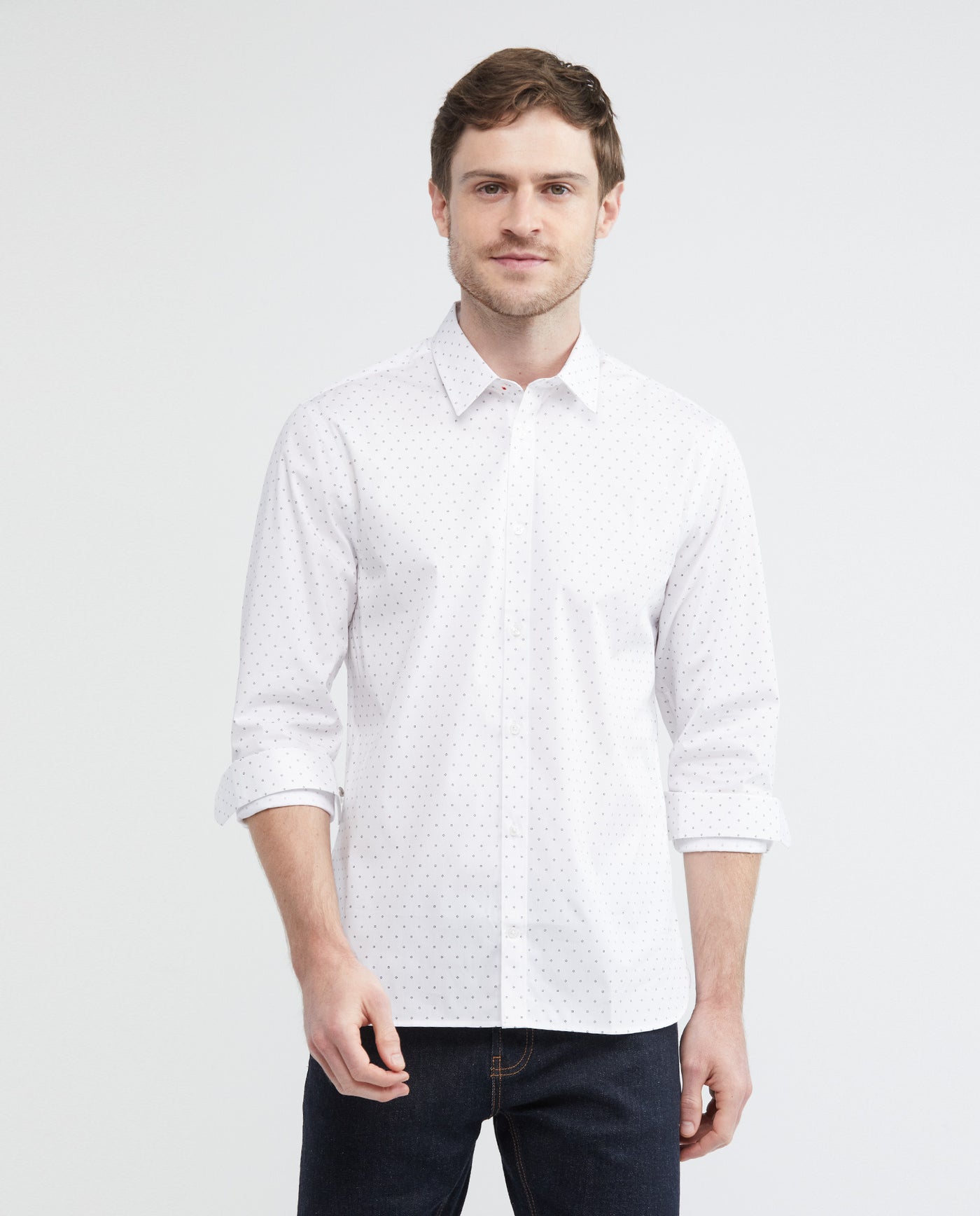 Men's Slim Fit-Shirts - White - 1