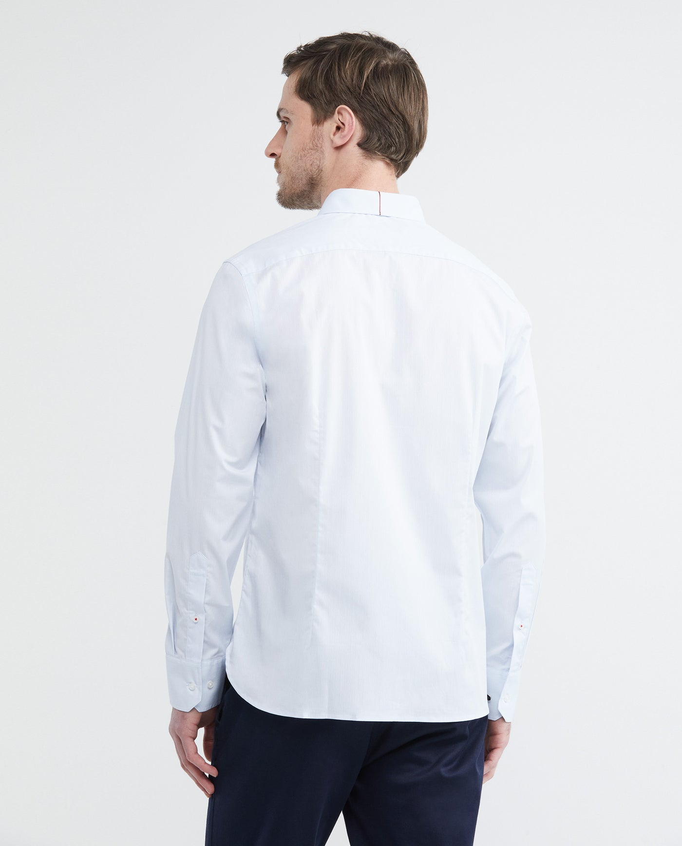 Men's Long Sleeve Mini Check Shirt Dobby Comfort Coolmax 612E030 - 4