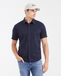 Men's Slim Fit Denim-Style Cotton Twill Casual Shirt