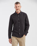 Men's Slim Fit Herringbone Cotton Button-Down Shirt