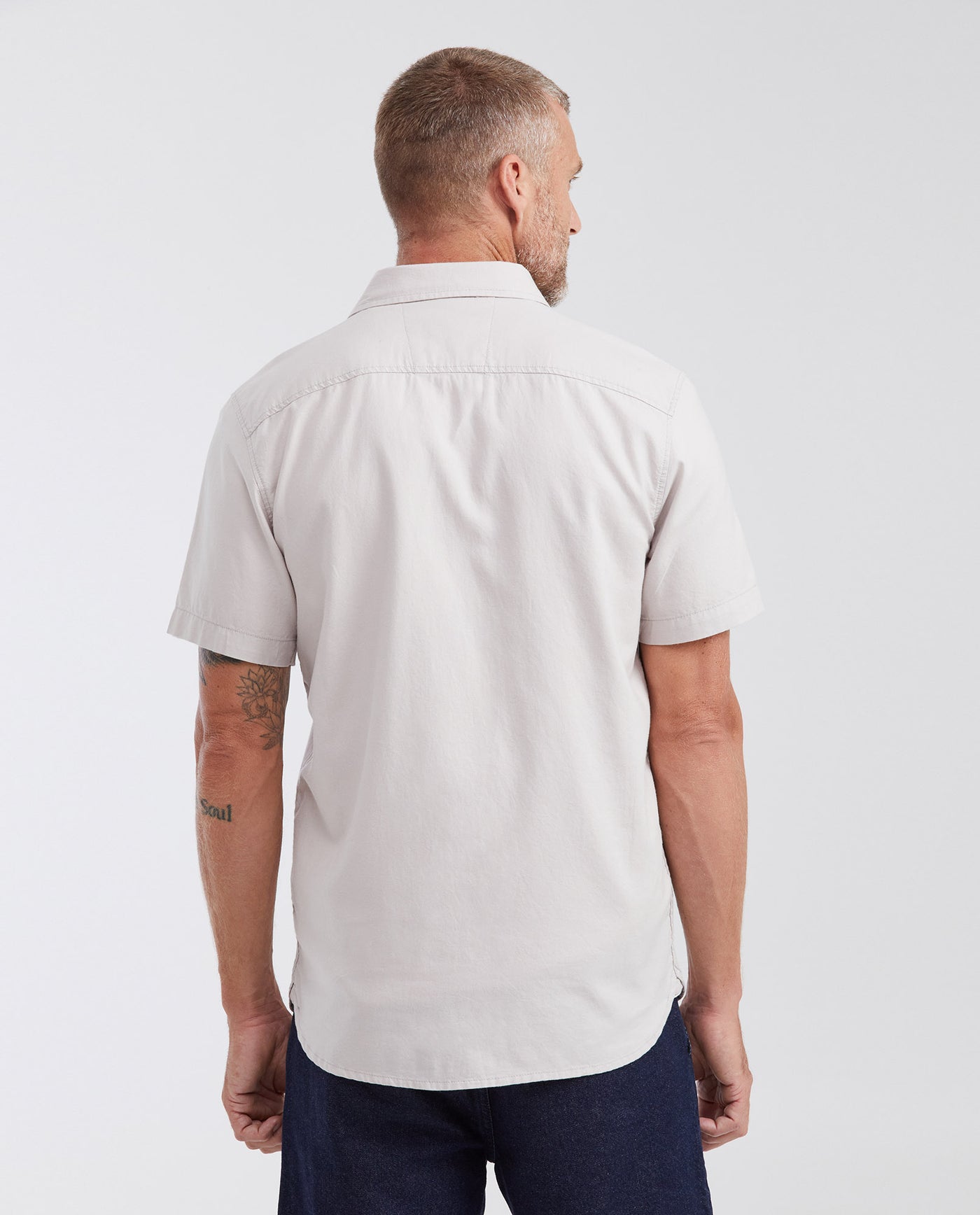 Camisa Slim Fit Manga Corta en Oxford 100% Algodón para Hombre - Raw 63_612G026_CRU154502_6