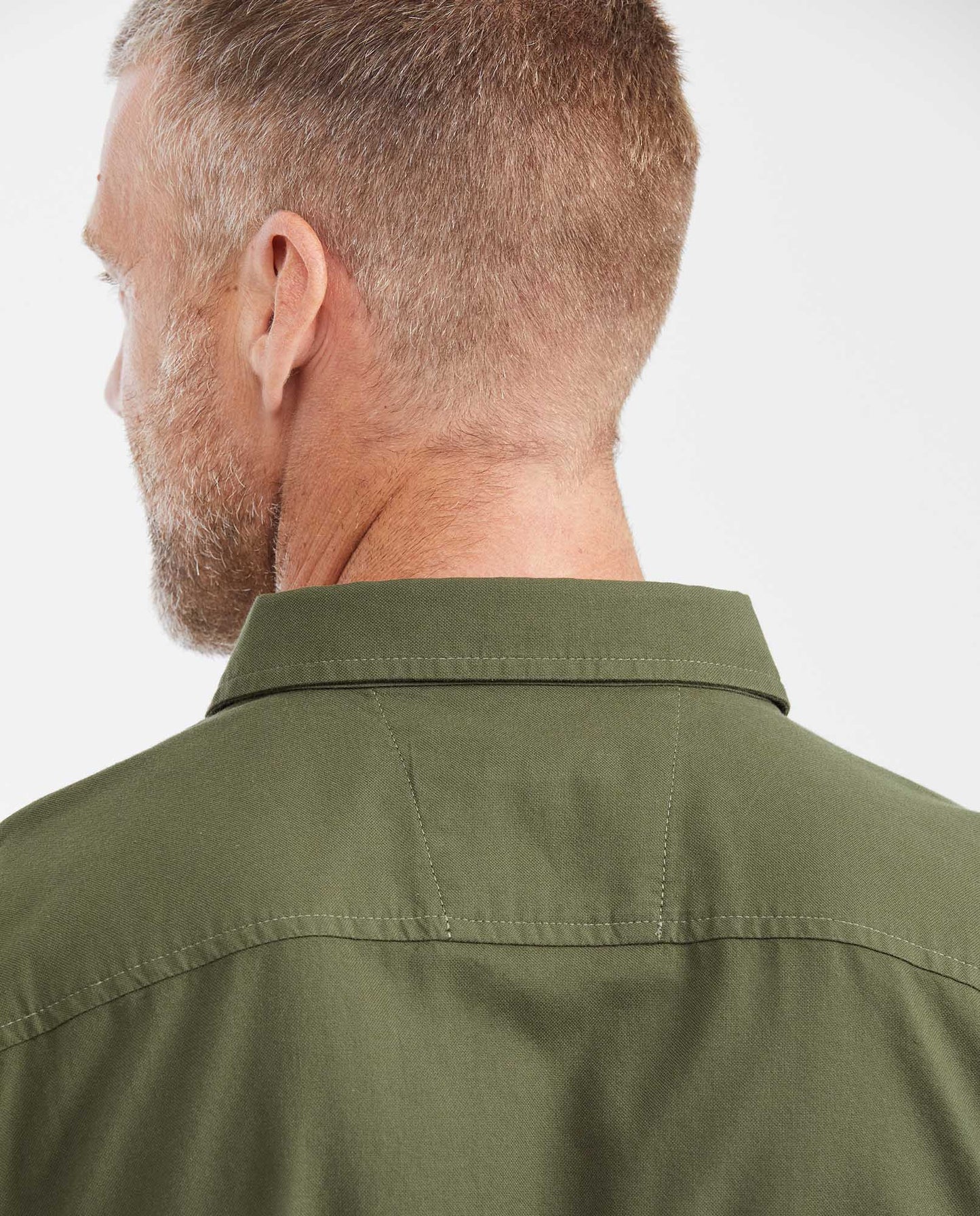 Men's Slim Fit Long Sleeve Shirt with Smart Influence - Green - 7