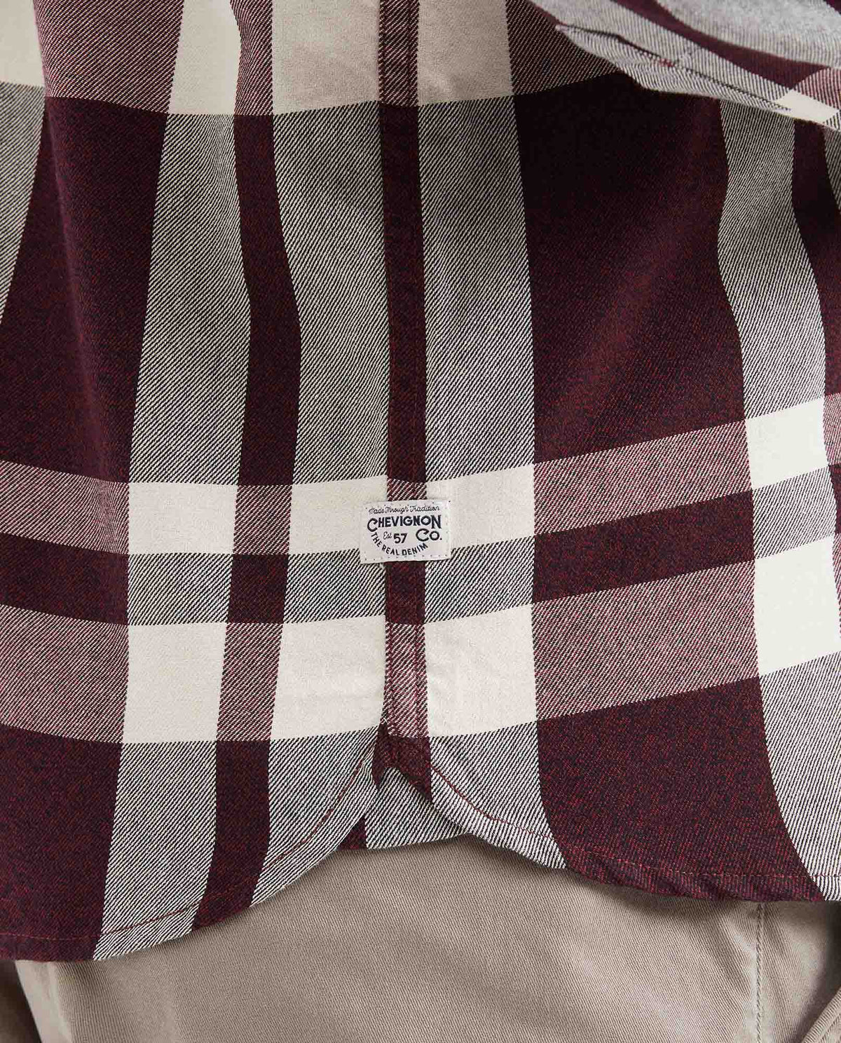 Men's Short Sleeve Slim Fit Plaid Shirt - Red 612G035 - 7