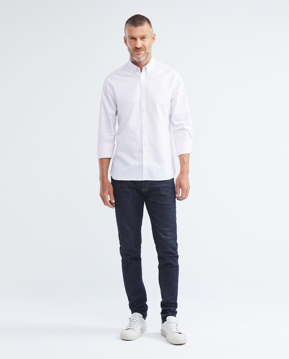Men´s Striped Cotton Shirt - Pink 63_617F201_ROS133405_3