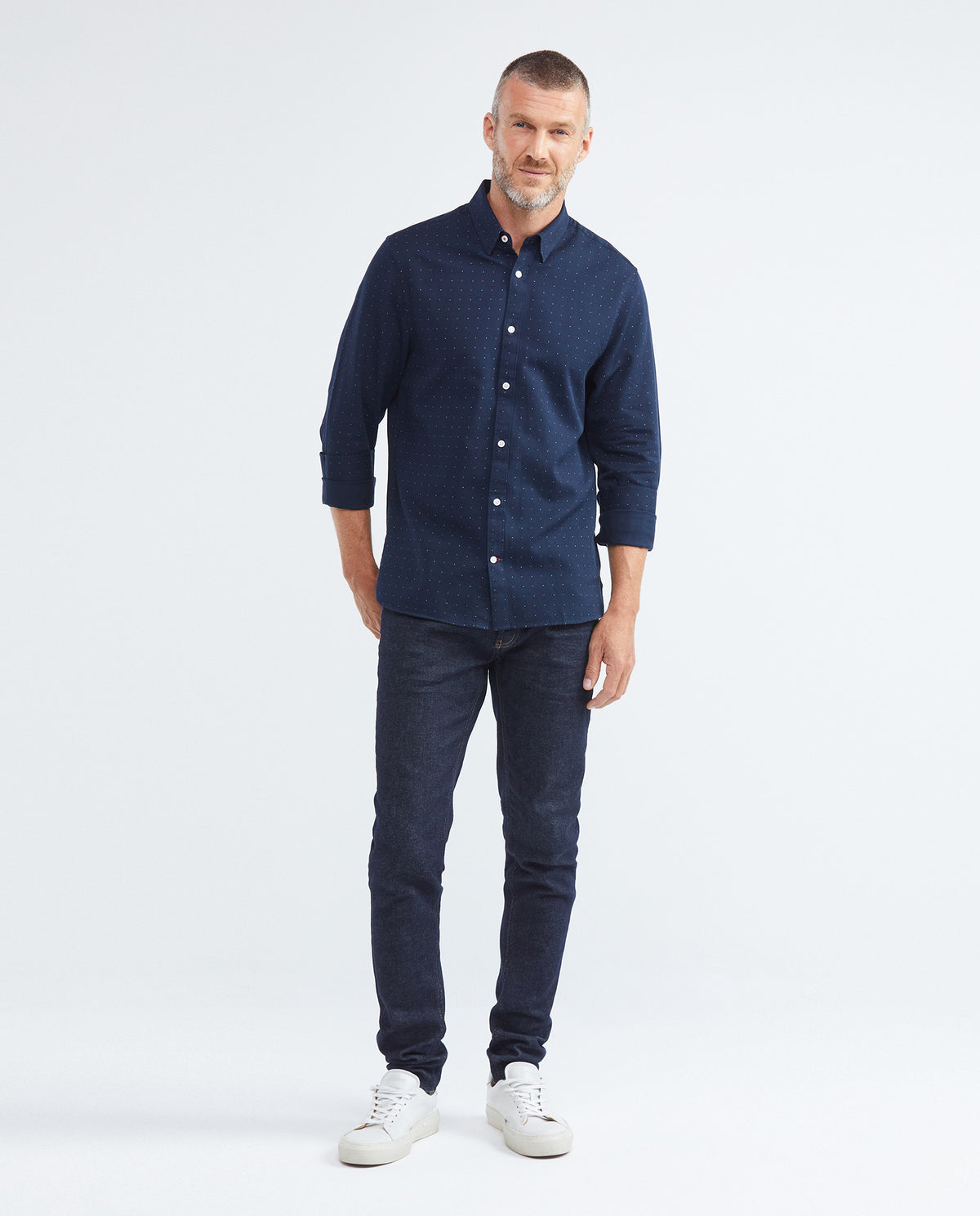 Men´s Mini Print Shirt - Blue 63_617F204_AZU194020_3