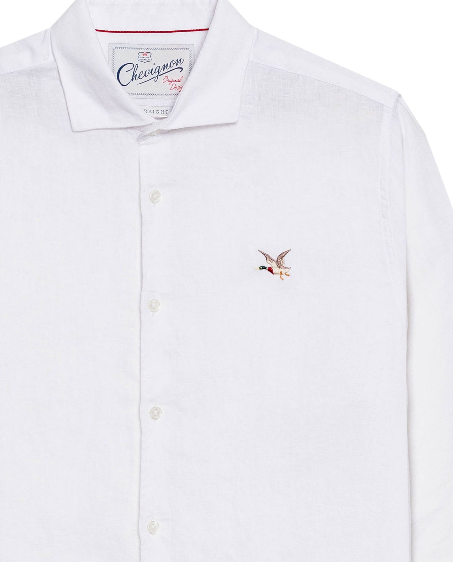 Men's Long Sleeve Shirt in Linen - White - 7