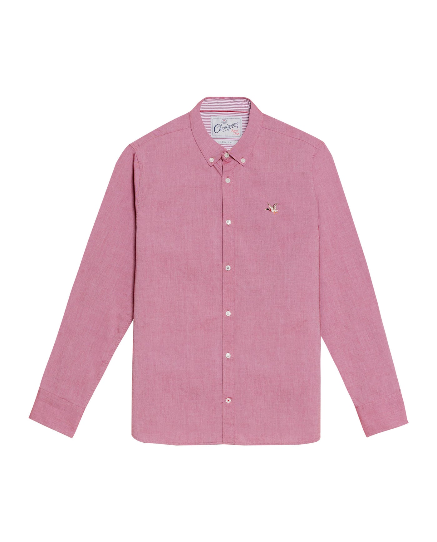 Oxford Long Sleeve Shirt for Men in Cotton - Red 617G400 - 2