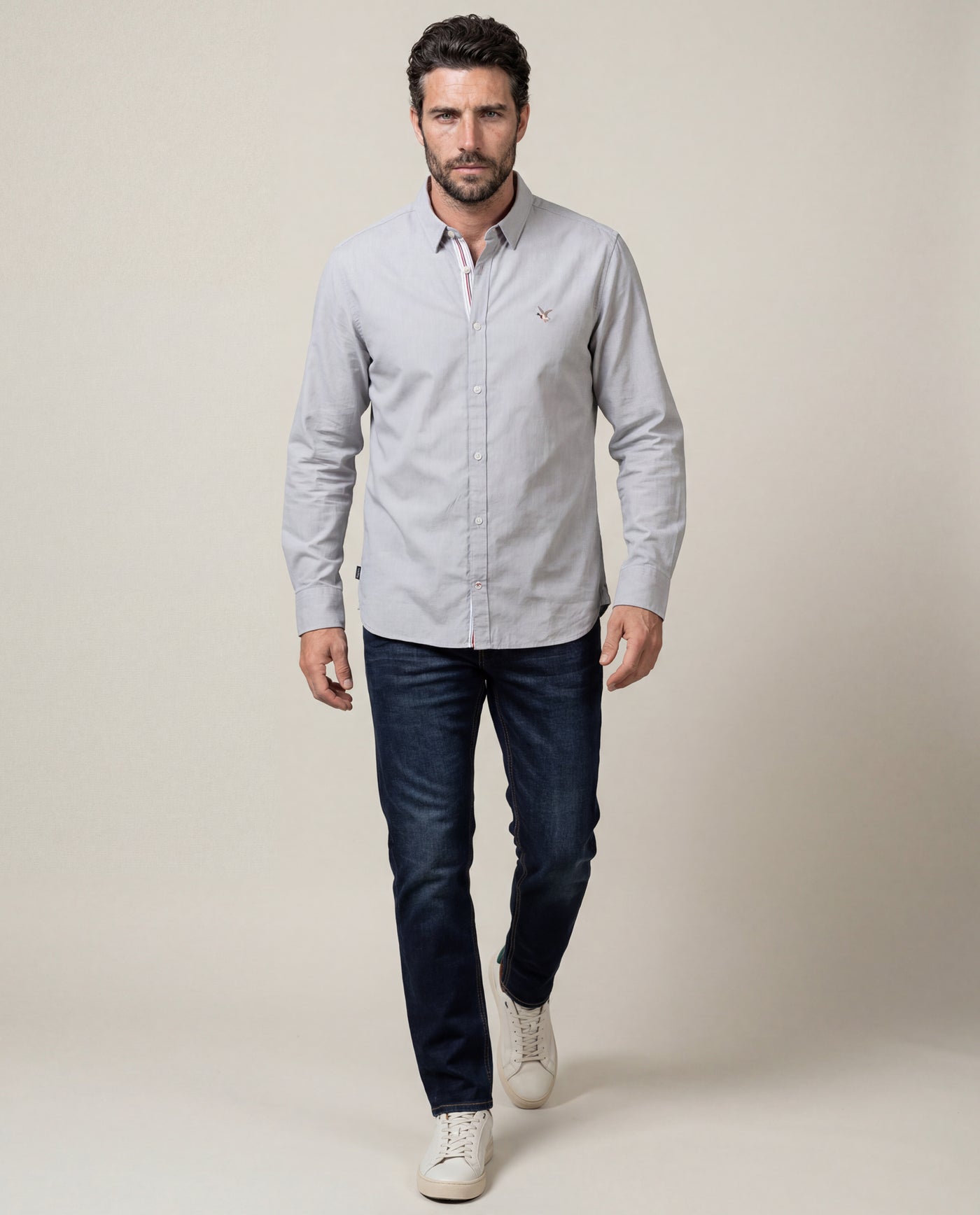 Men's Slim Fit Oxford Shirt - Green 63_617H200_VER176206_4