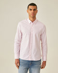 Men's Slim Fit Striped Shirt - Pink