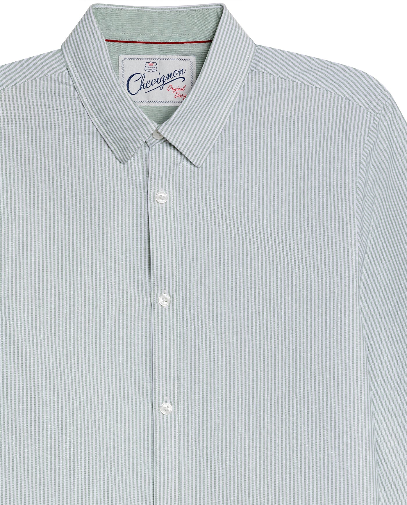 Men´s Slim Fit Striped Shirt - Green 63_617H201_VER170220_8
