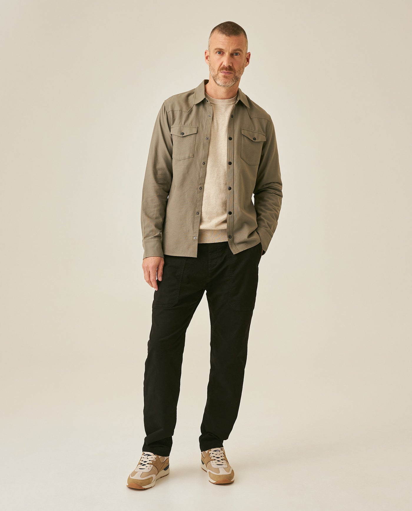 Men´s Slim Fit Dobby Shirt - Gray 63_617H202_GRI180516_4