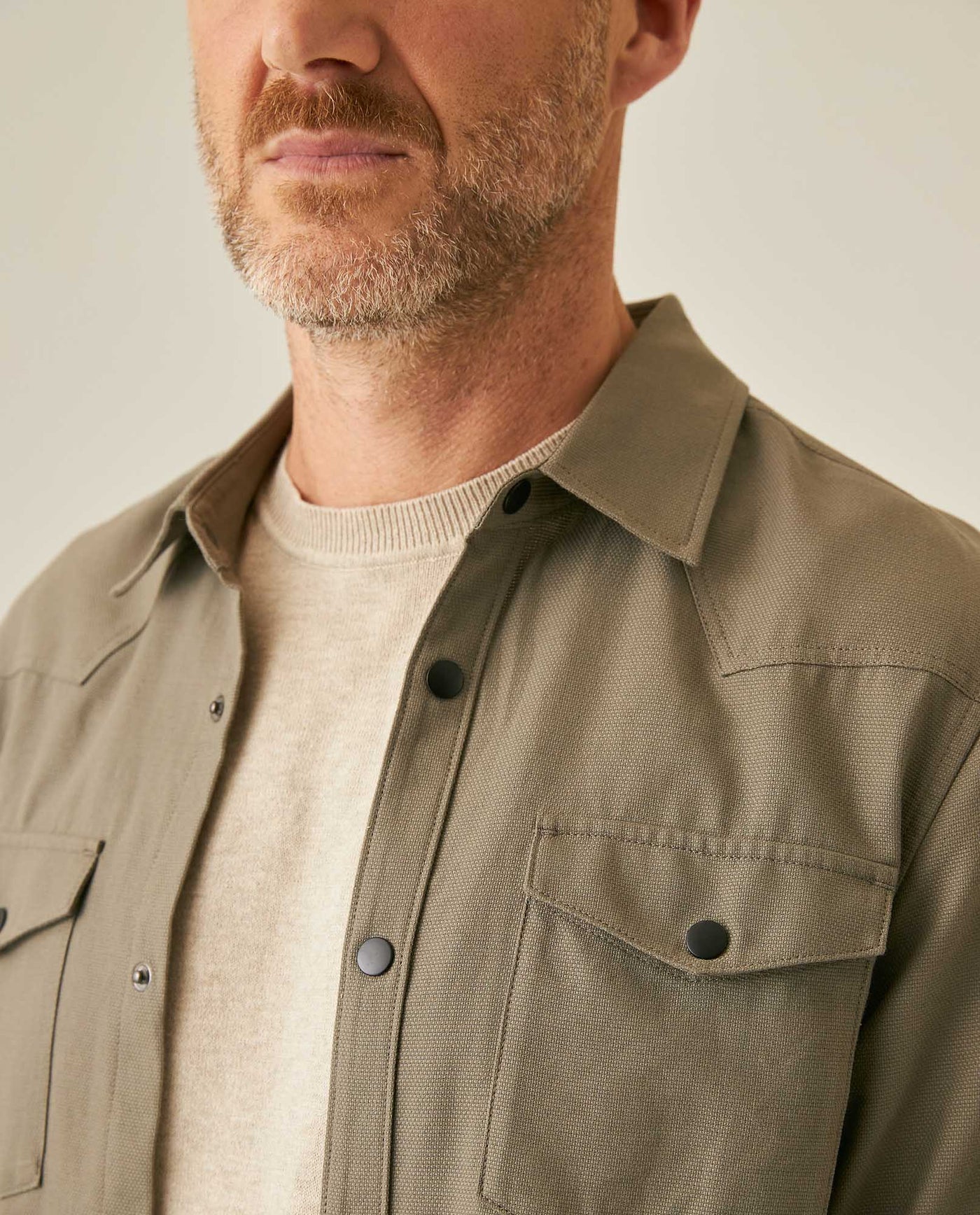 Men´s Slim Fit Dobby Shirt - Gray 63_617H202_GRI180516_5