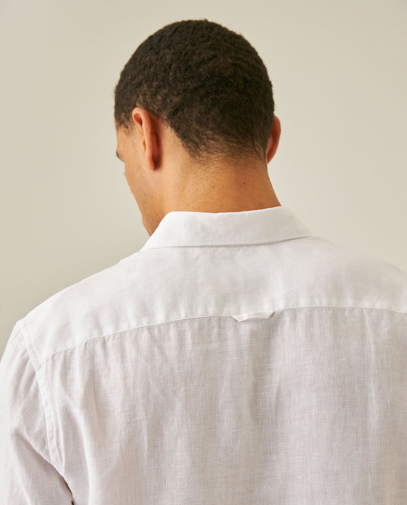 Mens Regular Fit Linen Embroidered Shirt - White 63_617H204_BLA110601_7