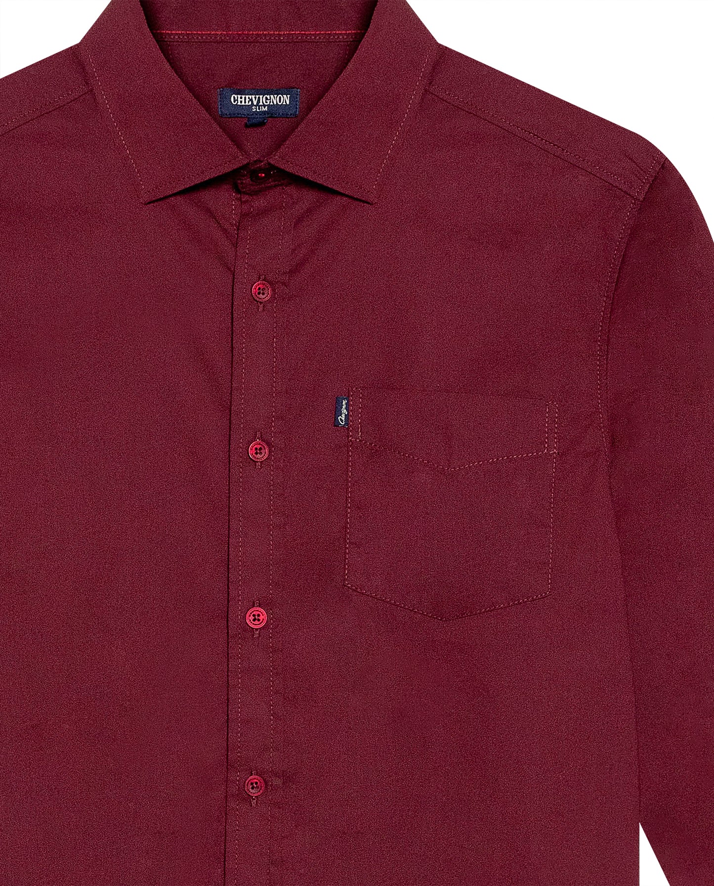 Men's Long Sleeve Shirt - Red - 7