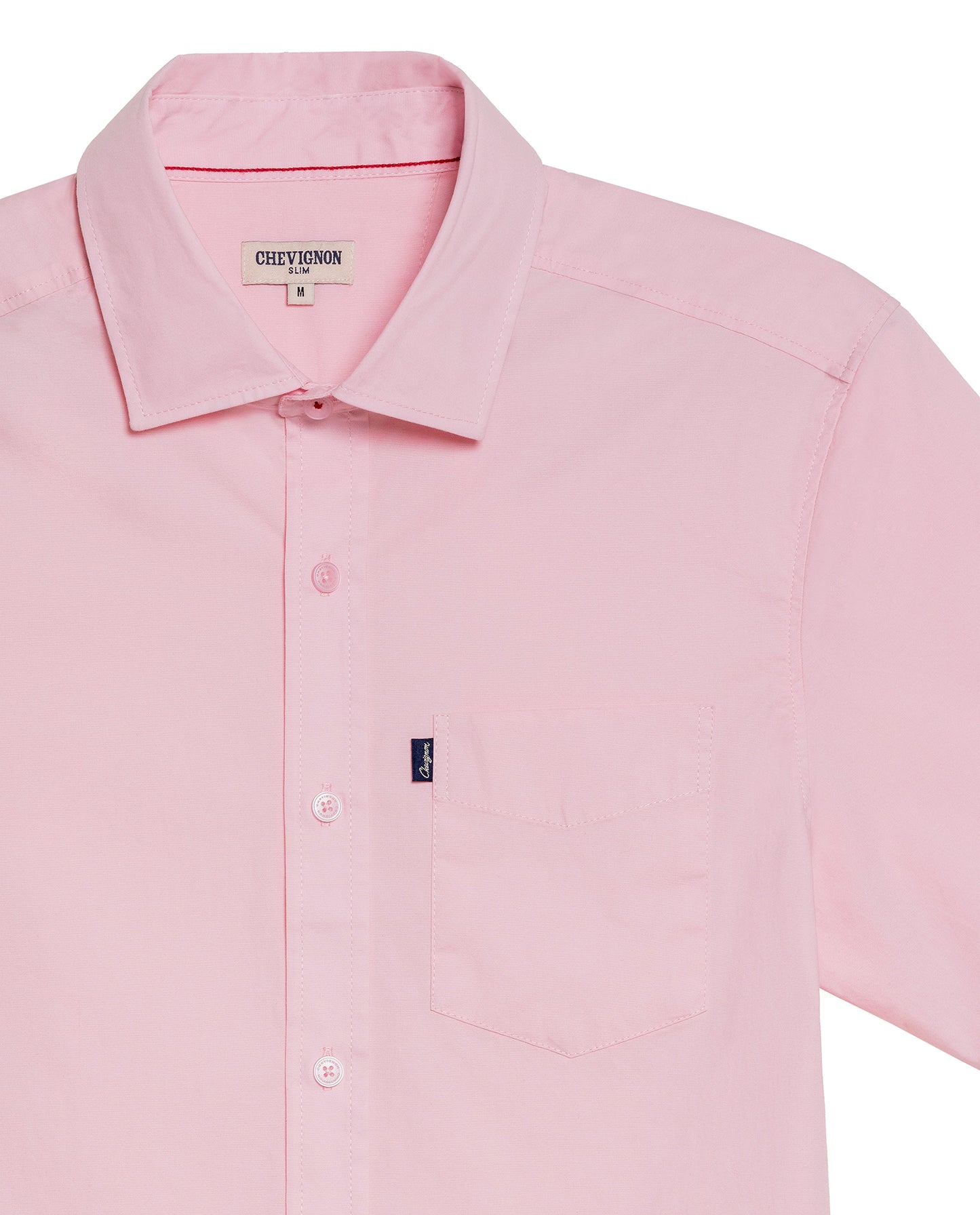Men's Short Sleeve Shirt - Pink - 7