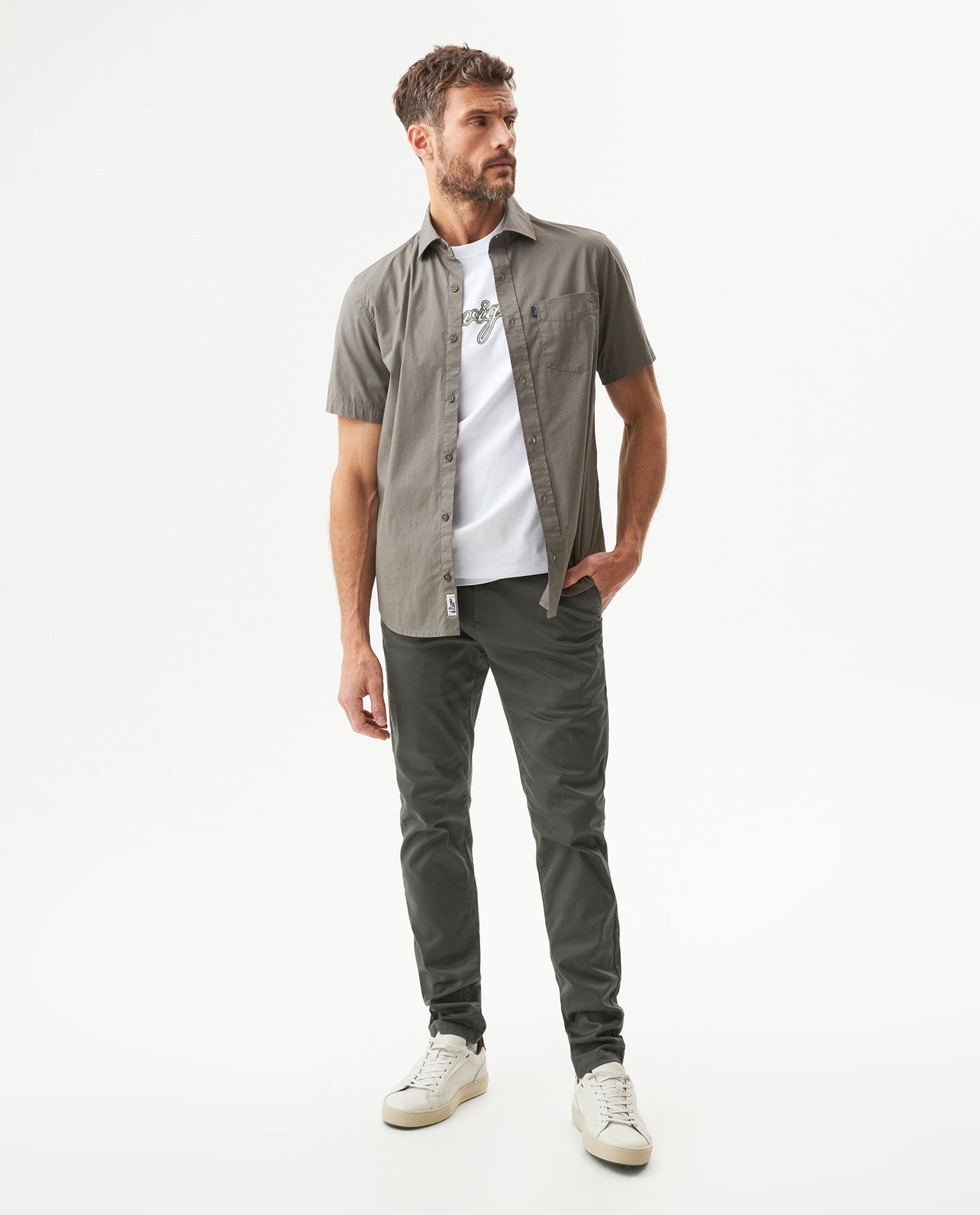 Camisa Manga Corta para Hombre - Green 63_619G001_VER180515_4