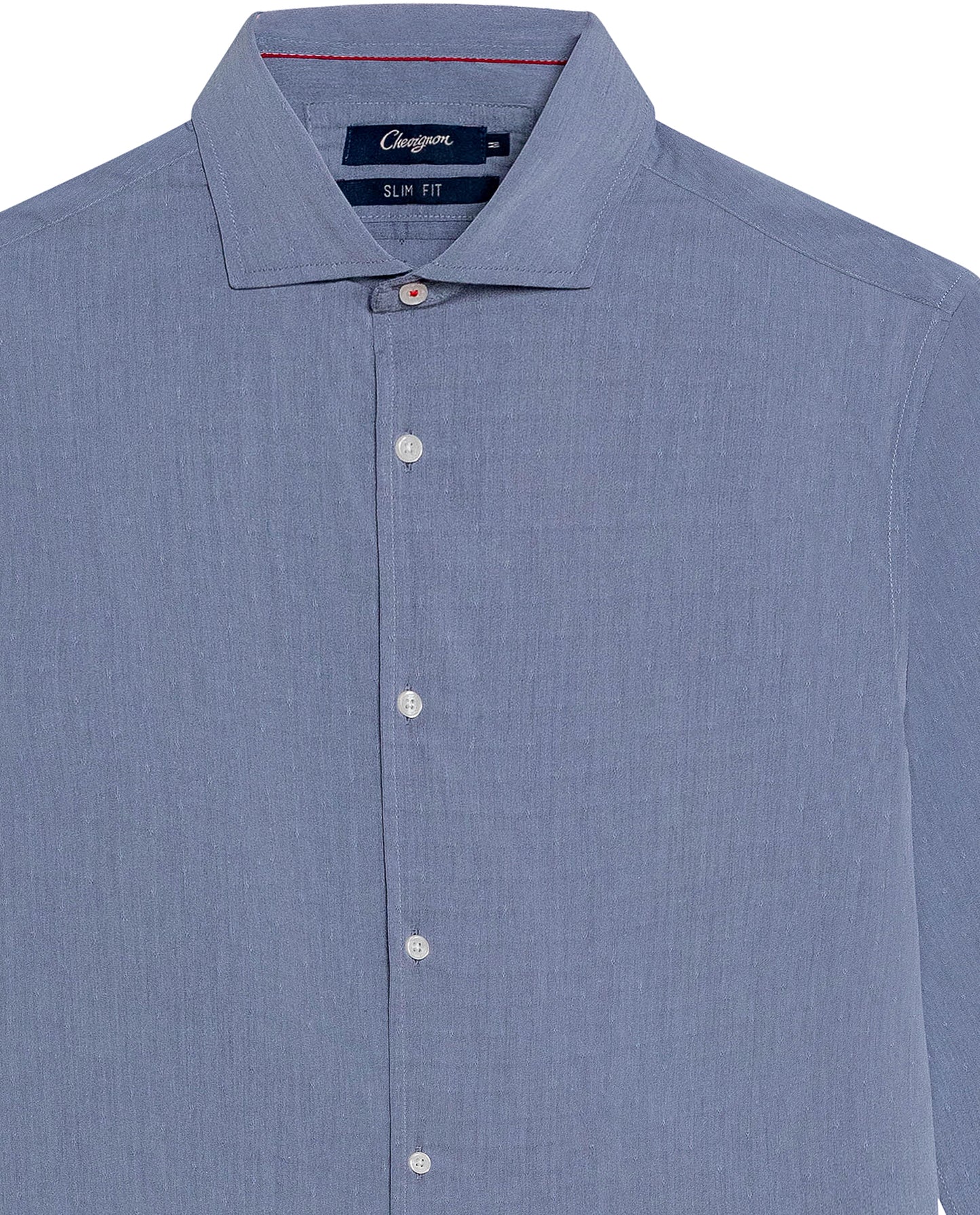 Men's Long Sleeve Dobby Shirt - Blue - 7