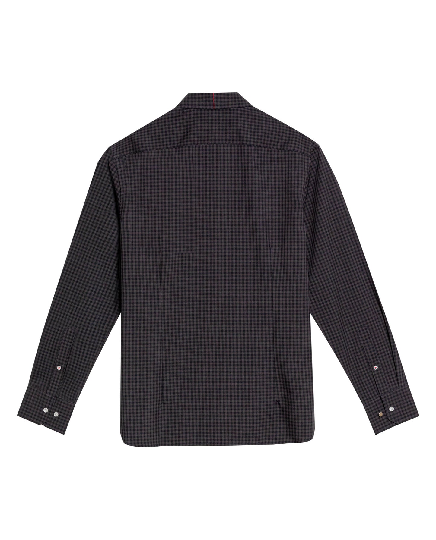 Men's Long Sleeve Plaid Shirt - Black - 7