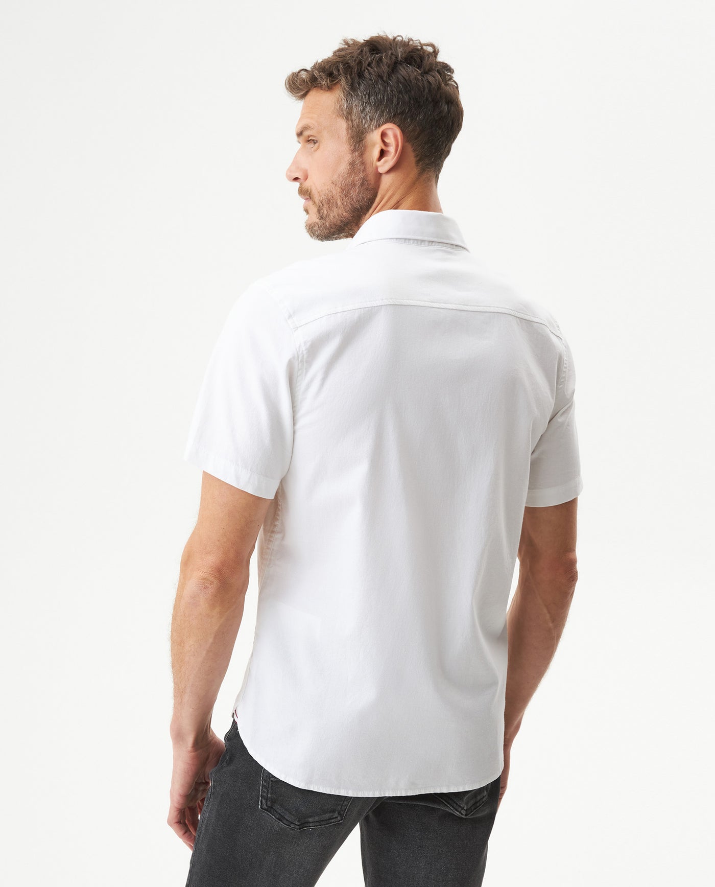 Men's Short Sleeve Shirt - White 619G013 - 5
