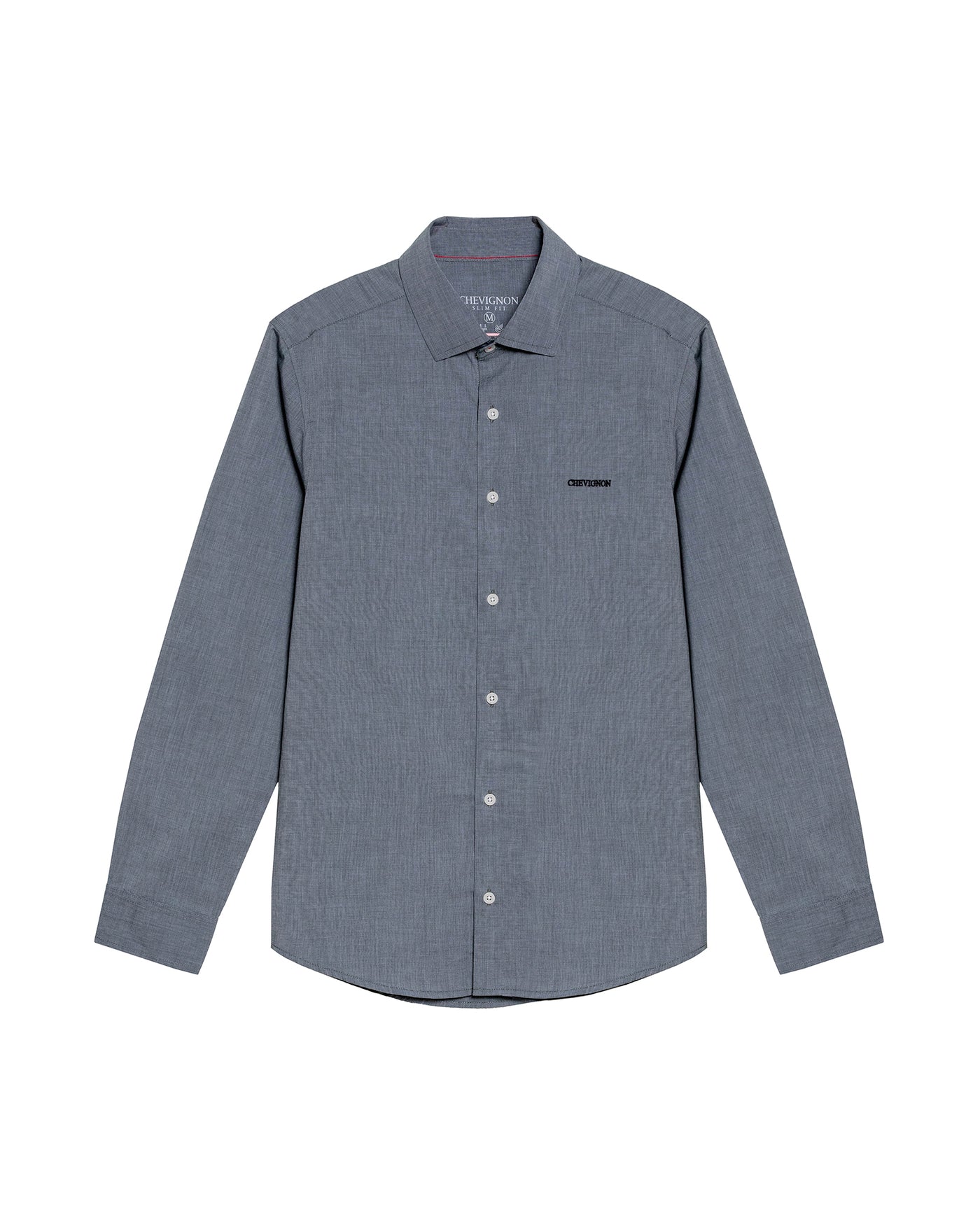 Men’s Long Sleeve Slim Fit Shirt Performance Fabric in Cotton, Grandeur 619G015 - 2