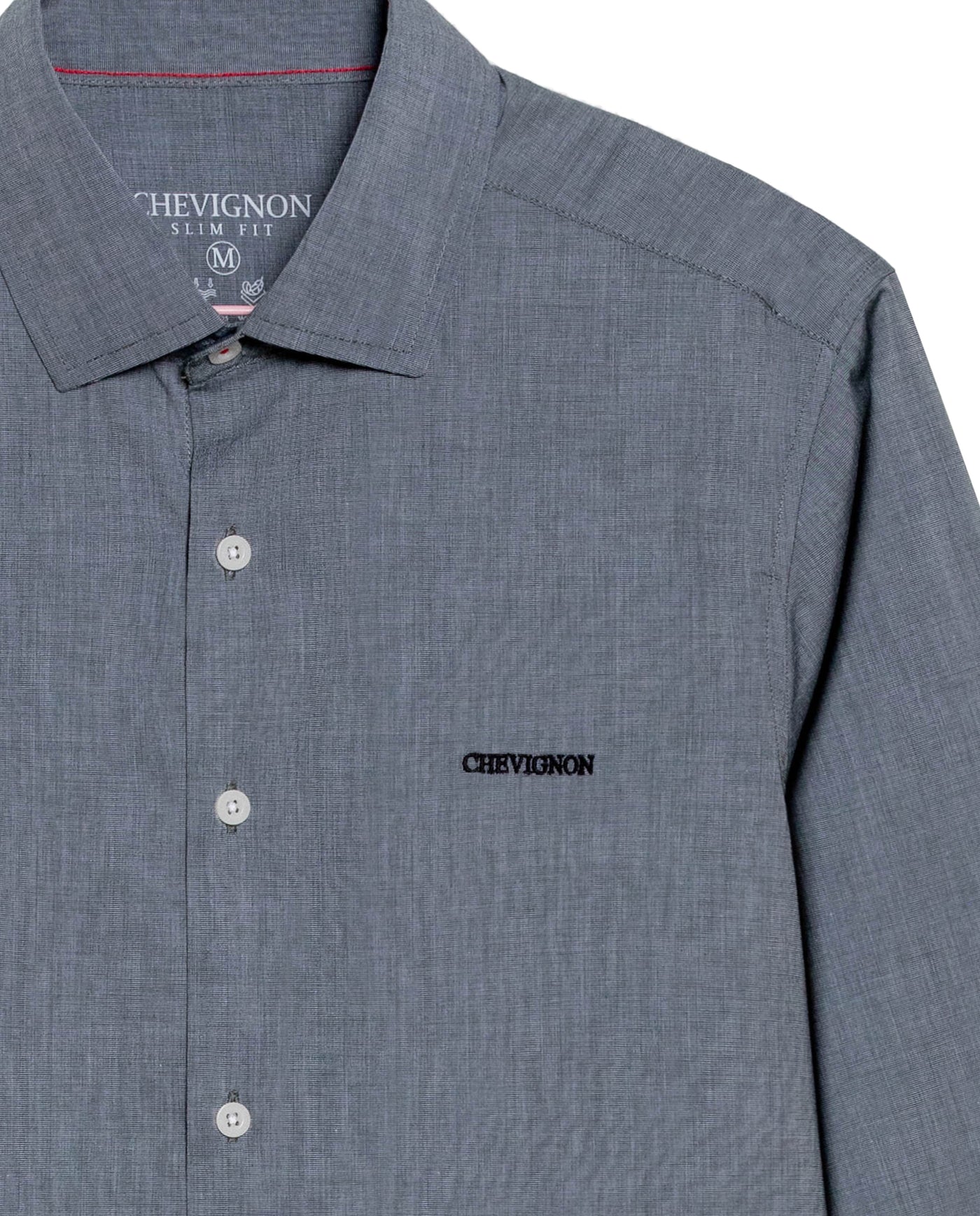 Men’s Long Sleeve Slim Fit Shirt Performance Fabric in Cotton, Grandeur 619G015 - 7